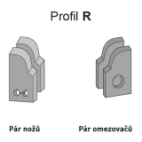 Obvodové nože s omezovači do frézy RH+ VP-60, HB, profil R