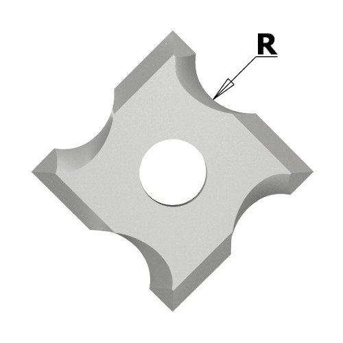 Rádiusová tvrdokovová žiletka R1 12×12×1,5 mm MDF IGM N034