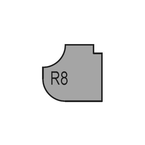 VBD pro frézu RH+ K/K 573, sdružený rádius konkáv-konvex, R8