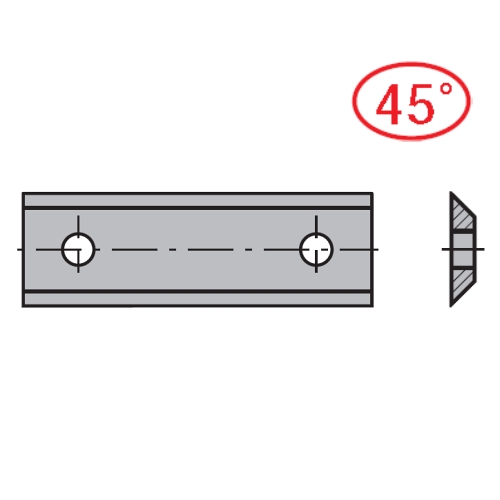 VBD CERATIZIT, 45°, 50,0×12,0×1,5 mm, 2 ;břity, MASIV