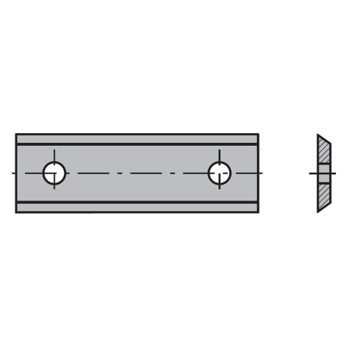 VBD CERATIZIT, 35°, 60,0×12,0×1,5 mm, 2 břity, UNI