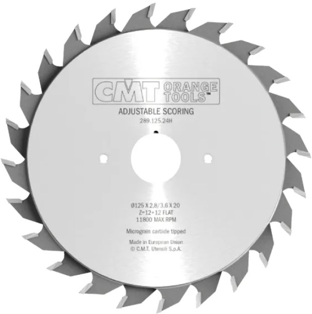 SK Předřezový kotouč 125×2,8-3,6×20 mm, 12+12 WZ, CMT