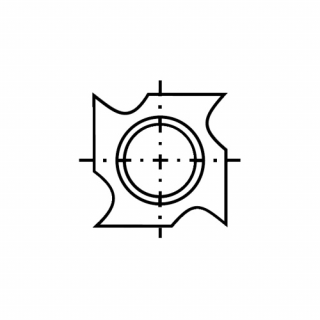 VBD TIGRA 18,0×18,0×1,95 mm, 4 břity, MASIV