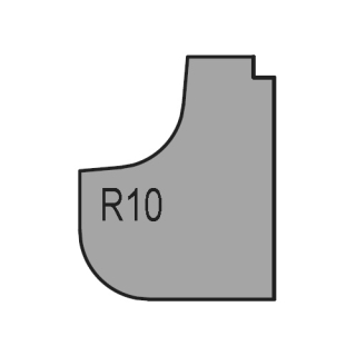 VBD pro frézu RH+ K/K 573, sdružený rádius konkáv-konvex, R10