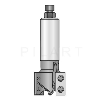 Stopková fréza s VBD ? 40×29,5×100 mm, Z2+2, S25, RH, GUHDO